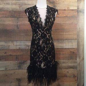 Aiden Mattox Short Black Lace Cocktail Dress Sz 0